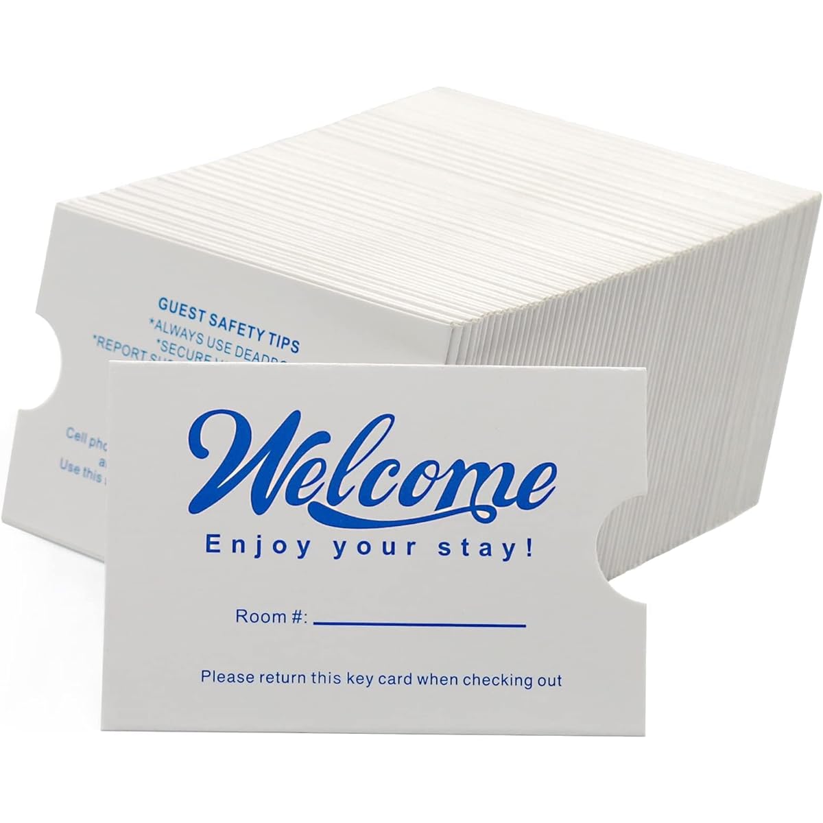 Gialer Hotel & Motel Key Card Envelopes 500 Pack Welcome Enjoy Your Stay Magnetic Strip Door Card Sleeves