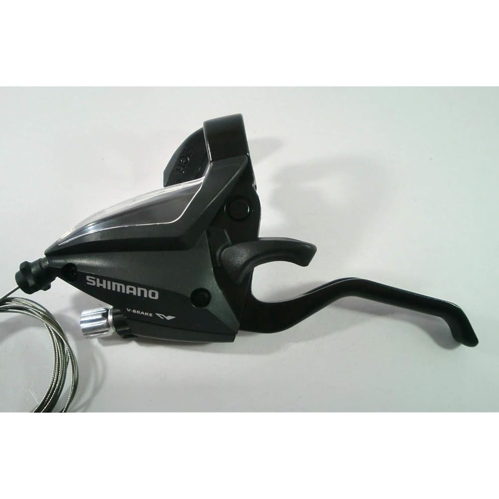 Shimano ST-EF500L4/8R4 Brake/Shift Lever 3x8speed 4 Finger 961 (V, Disc, Caliper, Cantilever Brake Shared) Black Left and Right Set