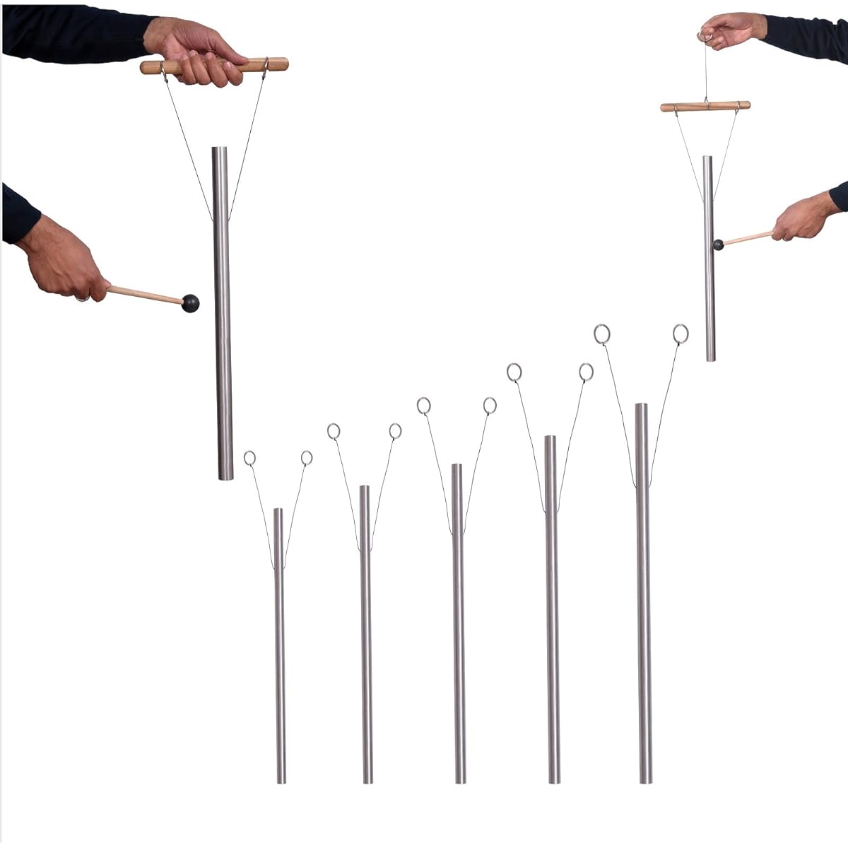 TFS TUNINGFORKSHOP 5 Brain Healing Tuning Fork Hand Stand with Mallet
