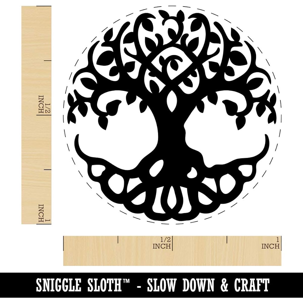 Tree of Life Rubber Stamp for Stamp Craft Planner - 1 Inch Medium
