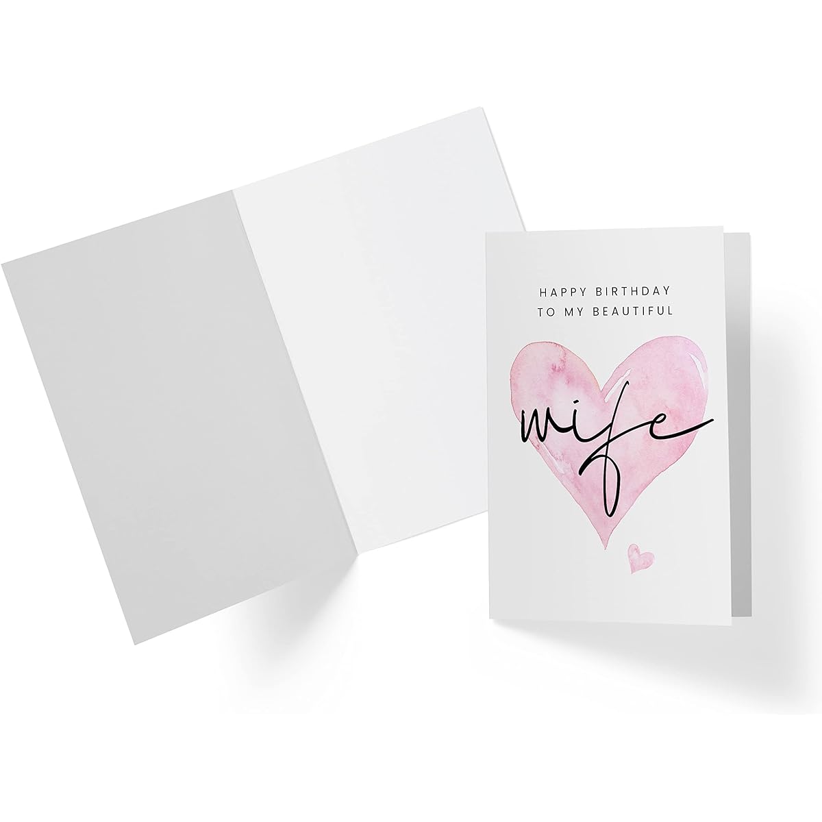 Karto Sweet Birthday Card for Wife Large 5.5 x 8.5 Greeting Card Birthday Card for Wife from Husband Birthday Card for Wife Birthday Card for Wife Beautiful Wife