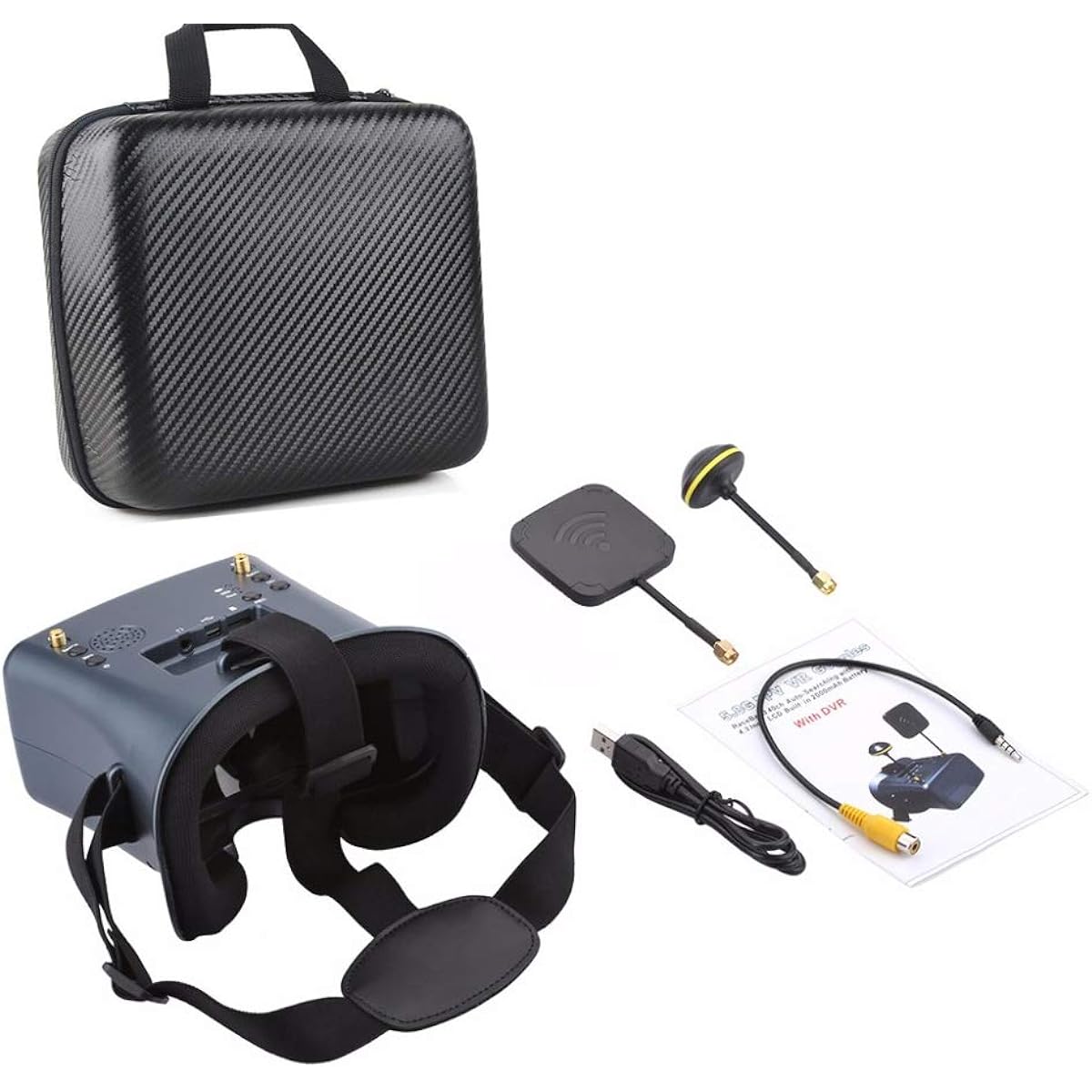 ARRIS 008D PRO 4.3 inch 480*272 FPV Goggles with DVR Function, 5.8G Raceband 40CH Receiver, Head Mounted Display for Drone Aerial Photography