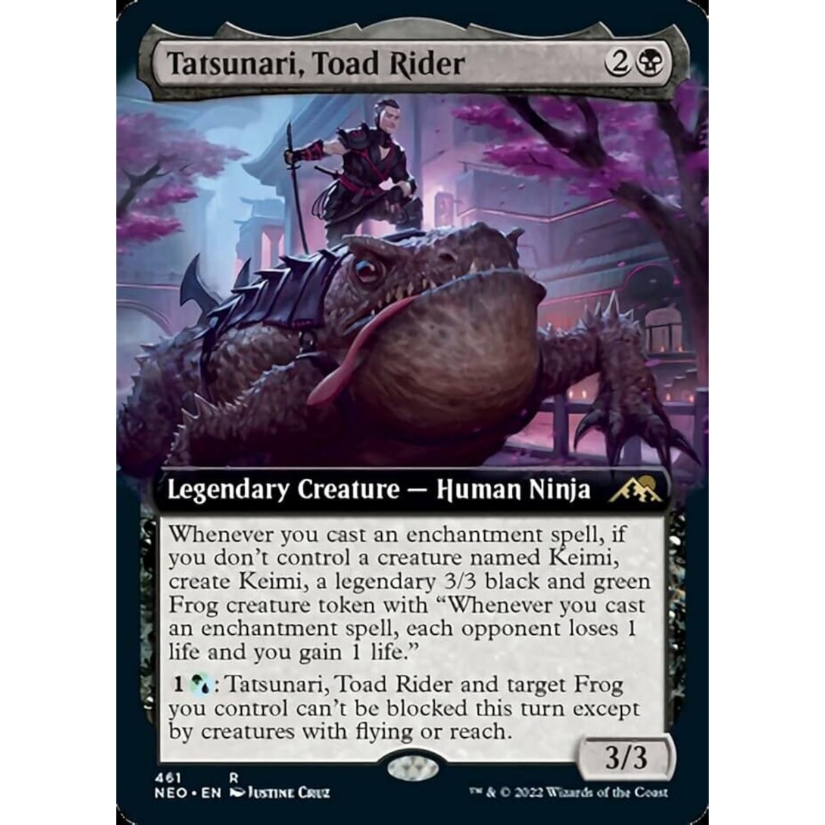 Magic: The Gathering Tatsunari Toad Rider (461) - Extended Art - Kamikawa: Neon Dynasty
