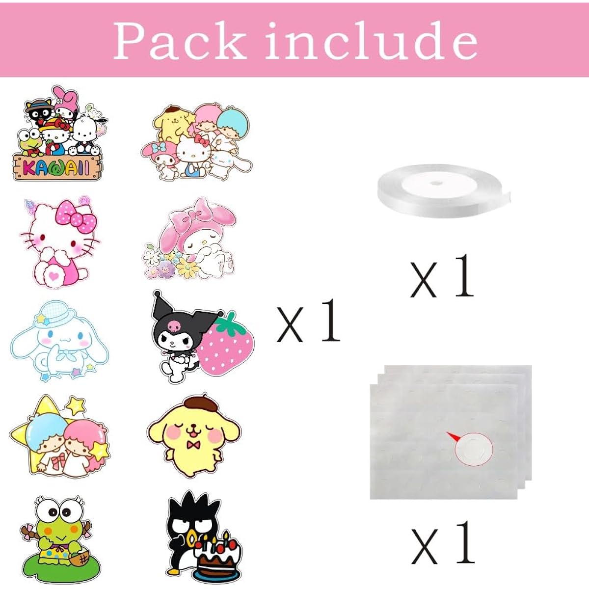 Kitty Friends Porch Sign Door Hanging Banner Kitty Friends Birthday Party Supplies Kids Birthday Decorations