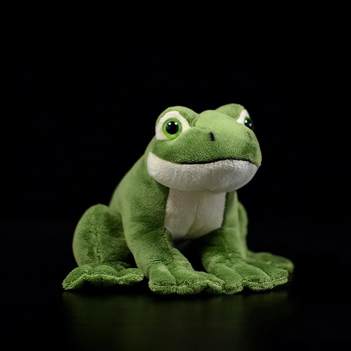 Little Heart Super Cute Lifelike Big Green Frog Plush Toy 15.74 Inch Cute Realistic Super Soft Stuffed Animal Gift for Kids of All Occasions and Ages Home Decor Pillow