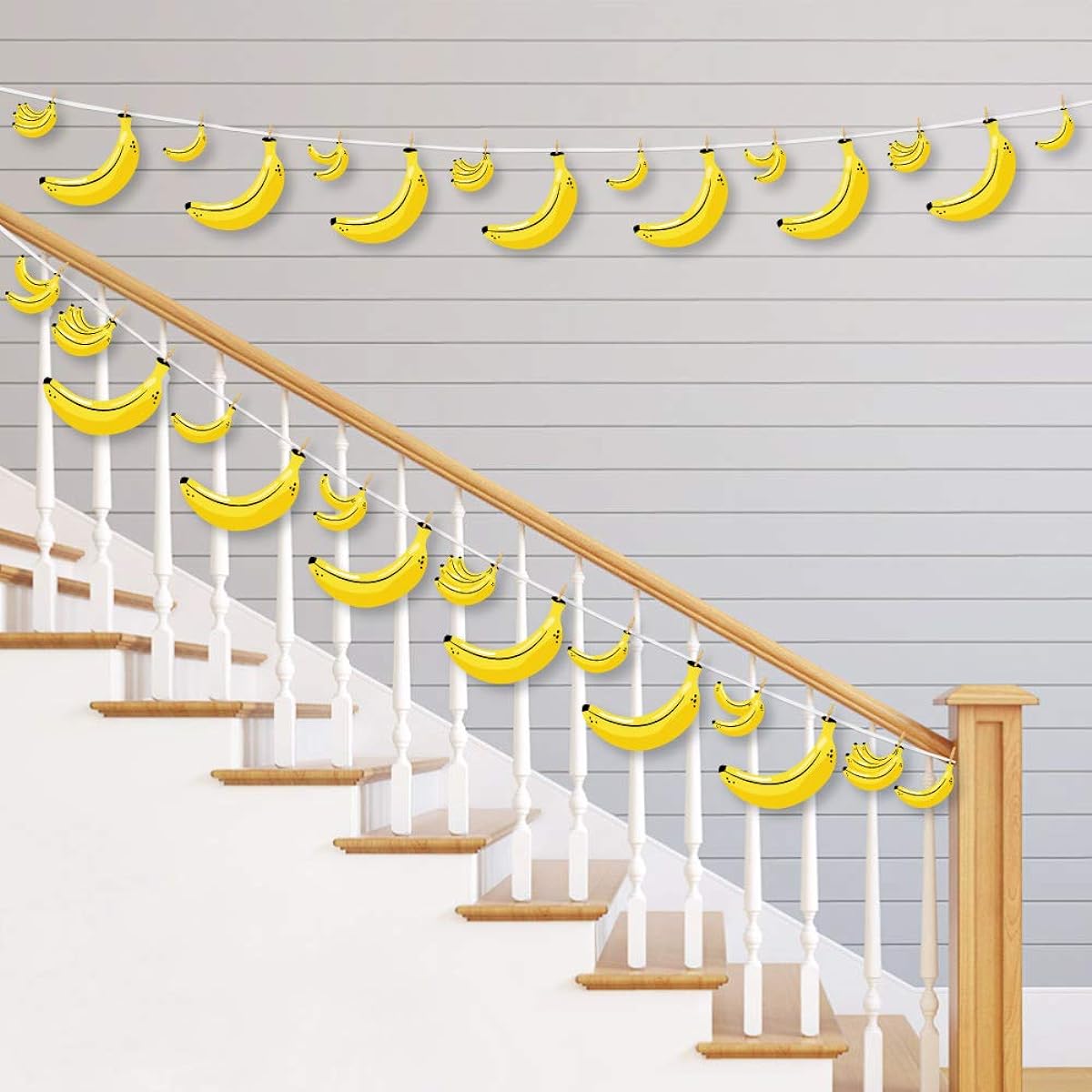 Big Dot of Happiness Let's Go Bananas - Tropical Party DIY Decorations - Clothespin Garland Banner - 44 Pieces