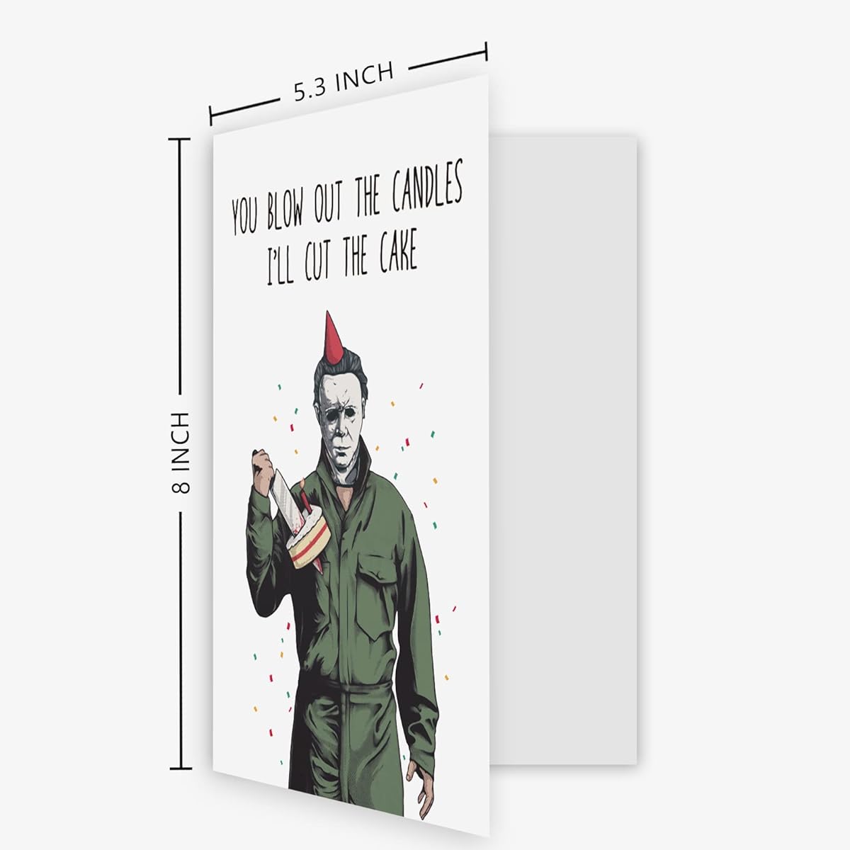 Halloween Michael Myers Birthday Car Gift Horror Movie Killer Birthday Card for Men Women Creep Funny Birthday Cards for Him Her