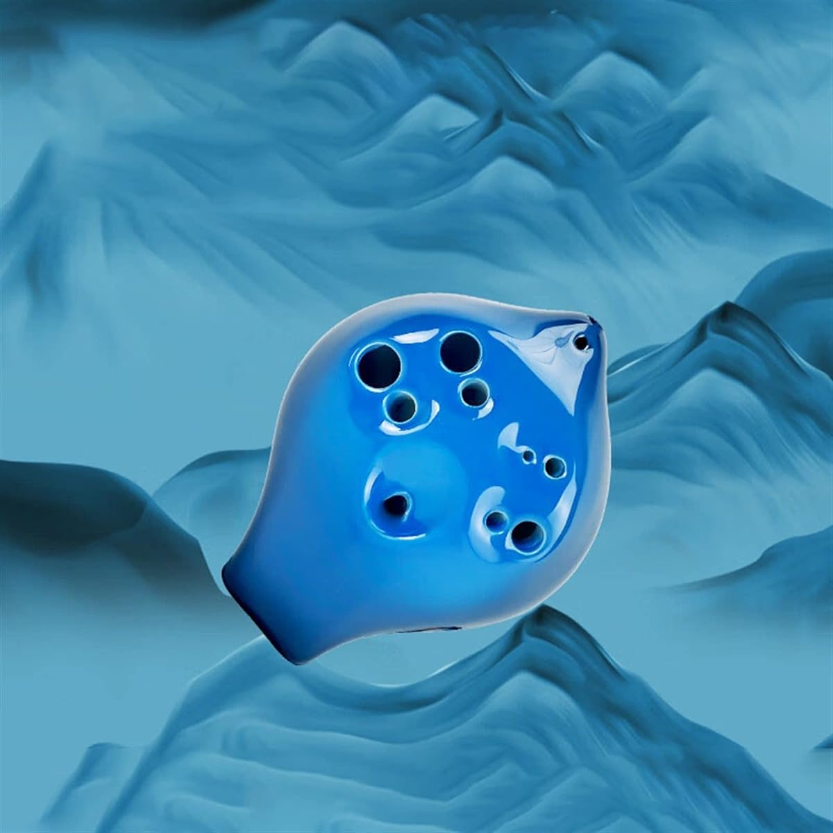 Double Tube 6 Hole Alto C Tone Glaze Ocarina Performance Grade Double Tube 6 Hole AC Student Ocarina Ocarina Musical Instrument (1)