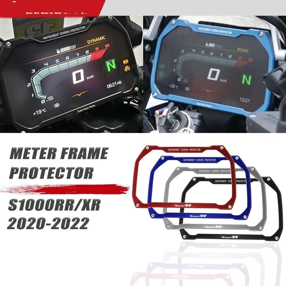 Motorcycle Instrument Frame Motorcycle Meter Frame Anti-Theft Screen Protector Instrument Guard B&MW S1000 RR/XR S1000XR S1000RR 2020 2021 (Color : 6)