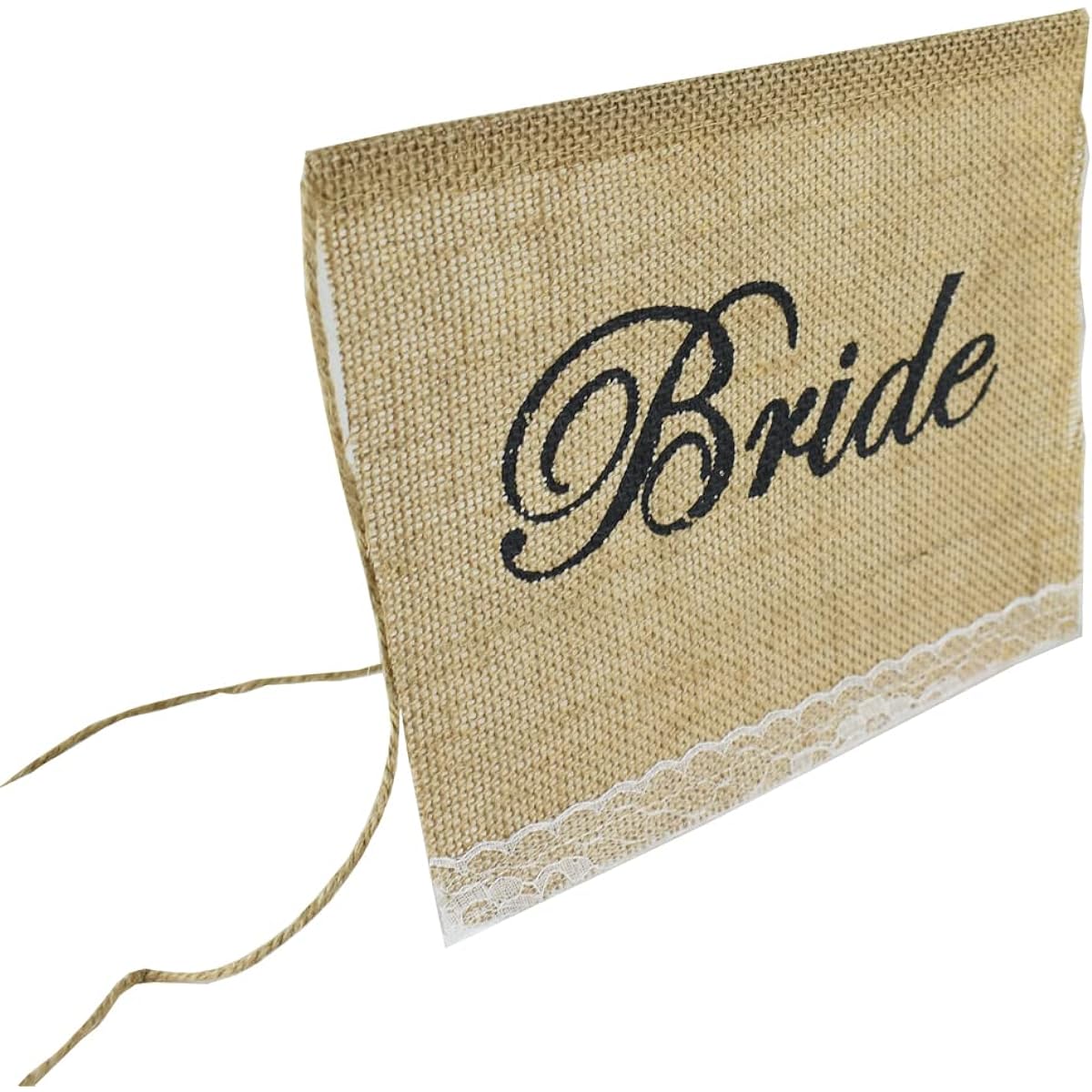NOVELTY GIANT WWW.NOVELTYGIANT.COM Rustic Wedding Bride and Groom Chair Sign Burlap Banner