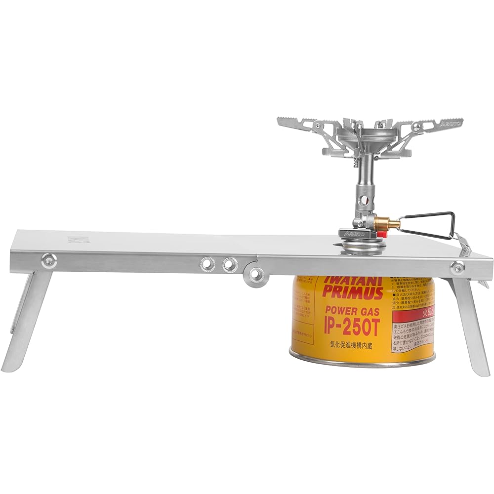 KVASS Heat Shield Table OD Can 250 SOTO SOD-320 SOD-310 PRIMUS P-153 Primus P-115 Captain Stag M-7900 Snow Peak GS-100R2 Heat Shield Table for Stove Foldable OD Can Single Burner Gas Heat Shield Camping Table Solo Camp Compact Stainless Steel Storage Bag