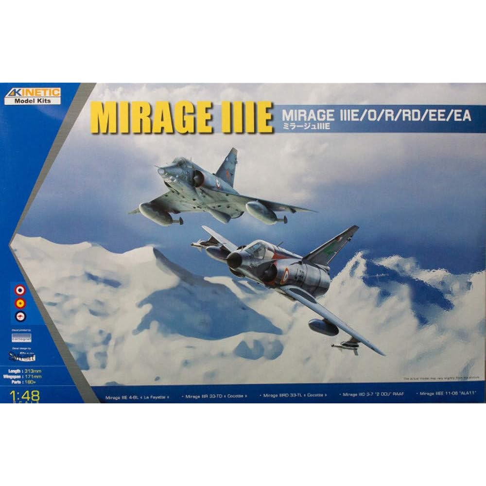 Kinetic 1/48 Mirage III E/O/RD/EE/EA plastic model