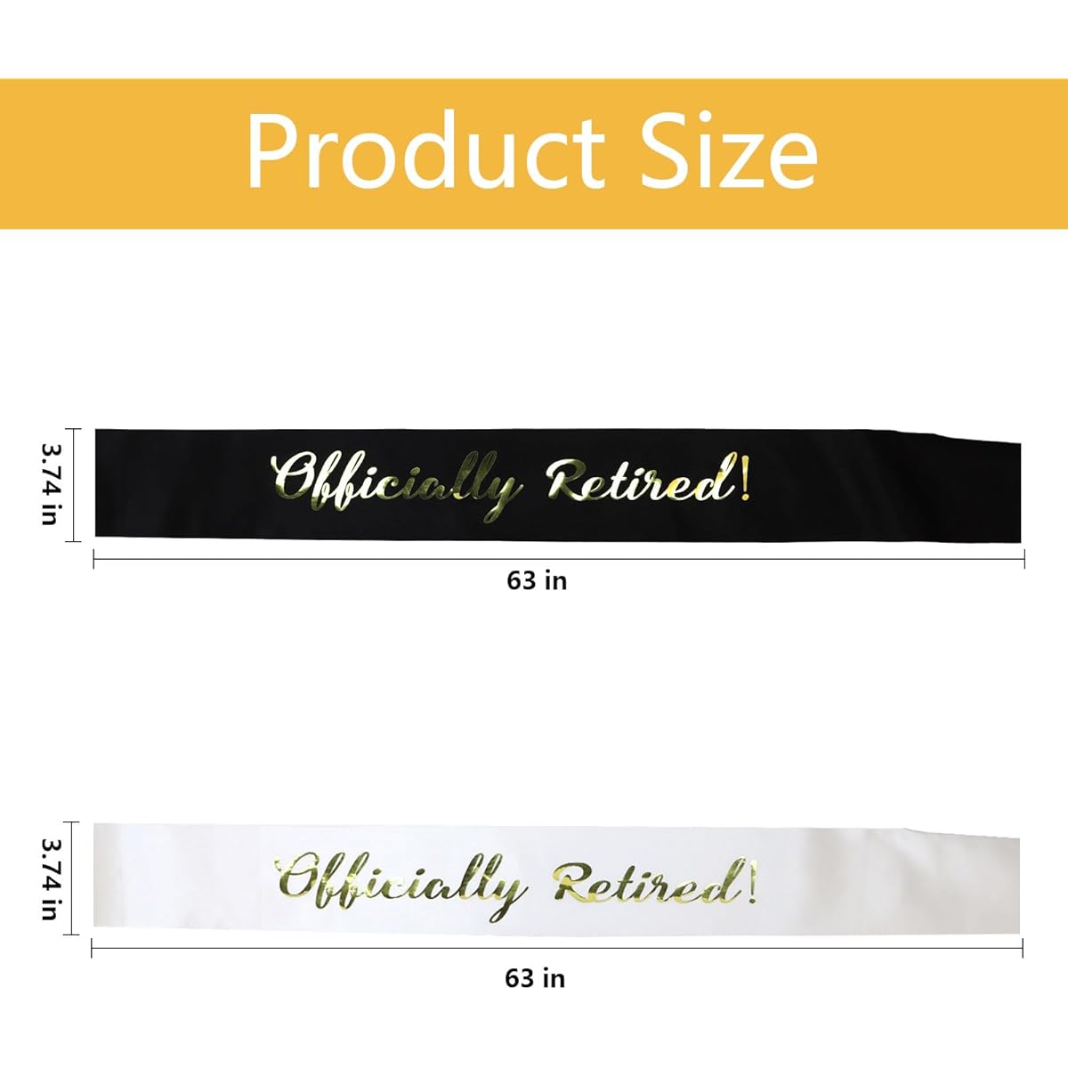 BAHABY Retirement Sash 2pcs Retired Sash Officially Discontinued! Sash for Women and Men Retirement Party Farewell Party Work Party Event Party Decoration