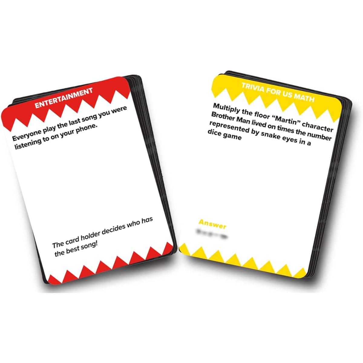 Trivia For Us Card Game