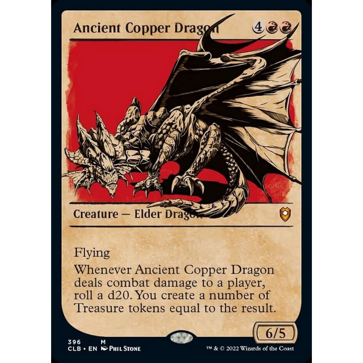 Magic: The Gathering - Ancient Bronze Dragon (396) - Showcase - Battle for Baldur's Gate