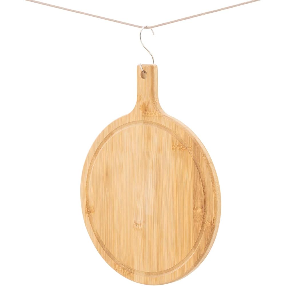 LOGOS Bamboo Patterned Circle Cutting Board 81280008 Beige (Approx.) Width 30 x Depth 38 x Height 2cm