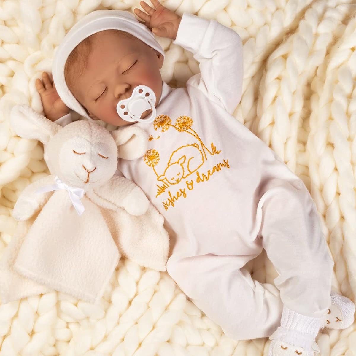 Paradise Galleries® Realistic Reborn Doll, Janie de Lange - Sculptor and Artist Designer Doll Collection, 21" Doll with Magnetic Pacifier, Special Birthday Gift, Ages 3+ - Wishes and Dreams