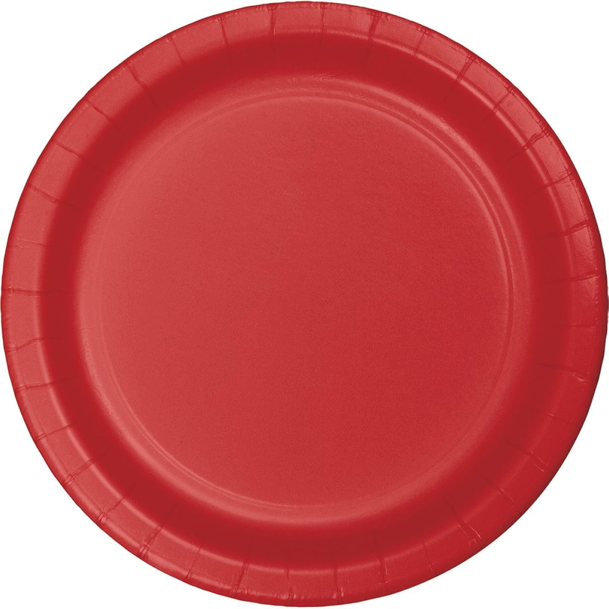 Creative Converting Touch of Color 240pc Round Small/Dessert Paper Plates, Classic Red