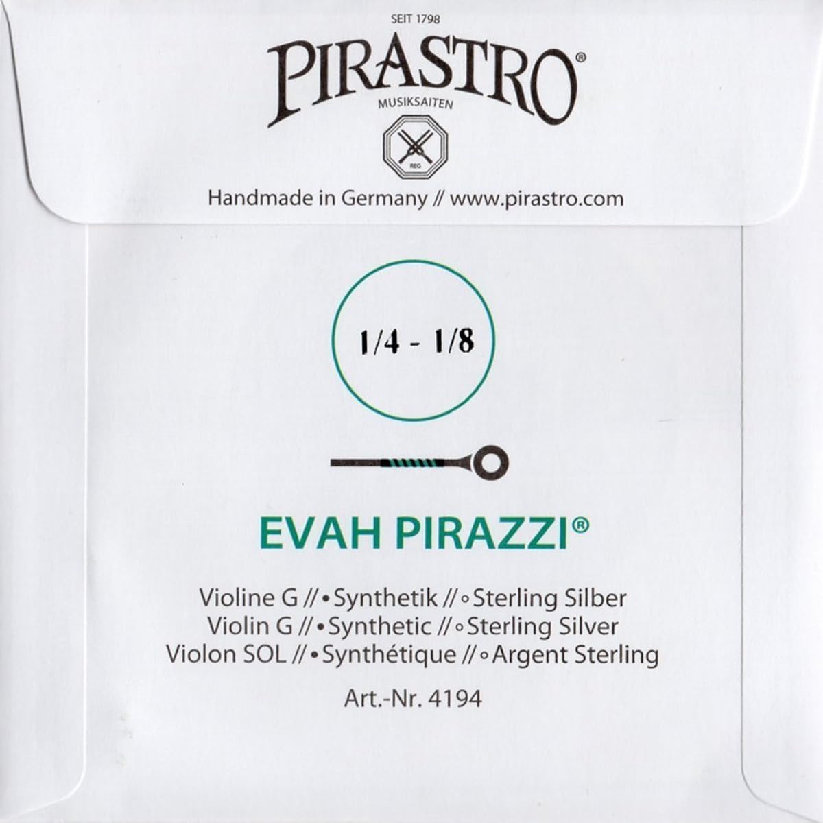EVAH PIRAZZI Eva Pirazzi fractional violin string set (1/4+1/8)