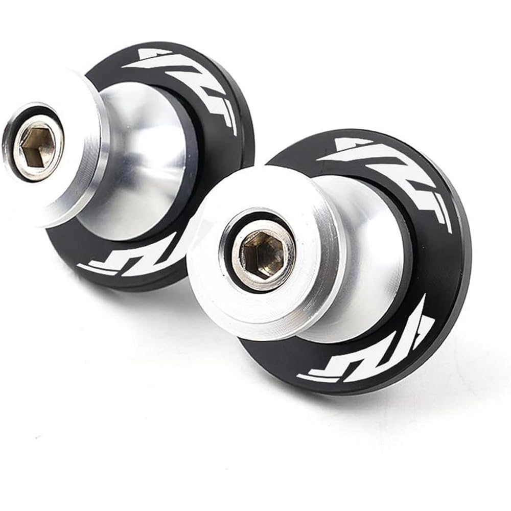 Bike Stand Screw Slider 6mm Motorcycle Accessories CNC Aluminum Swing Arm Spool Stand Screw Slider For YZF R1 R3 R6 R25 1999-2021 2020 2007 2019 (Color: Silver, Size: B)