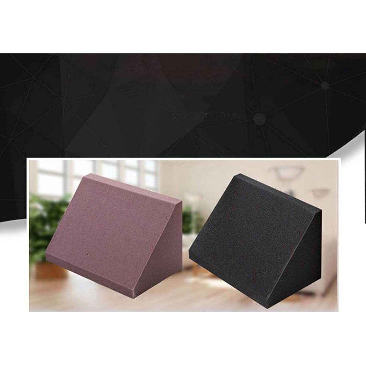 Studio sound absorbing cotton, moisture-proof fireproof acoustic panel ceiling wall soundproof foam Size: 50/100CM (Black 30*30*100CM) (Brown 30*30*50CM)