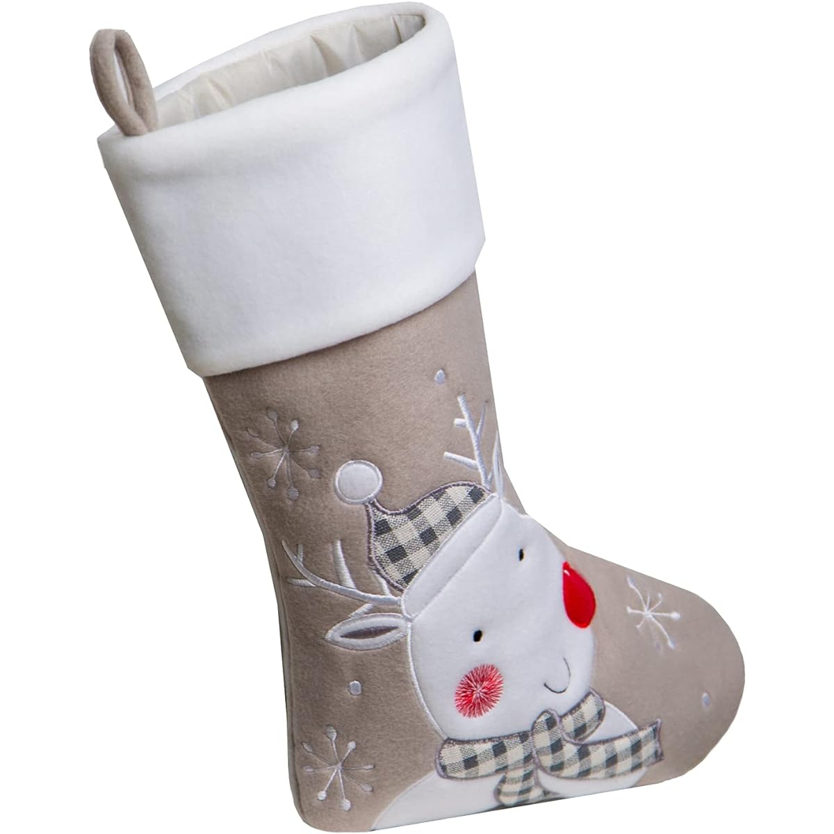 MisUMis 3 Piece Christmas Stocking Set for Family Decoration, Christmas Customized Stockings with Embroidered Name (Reindeer+Santa Claus+Snowman)