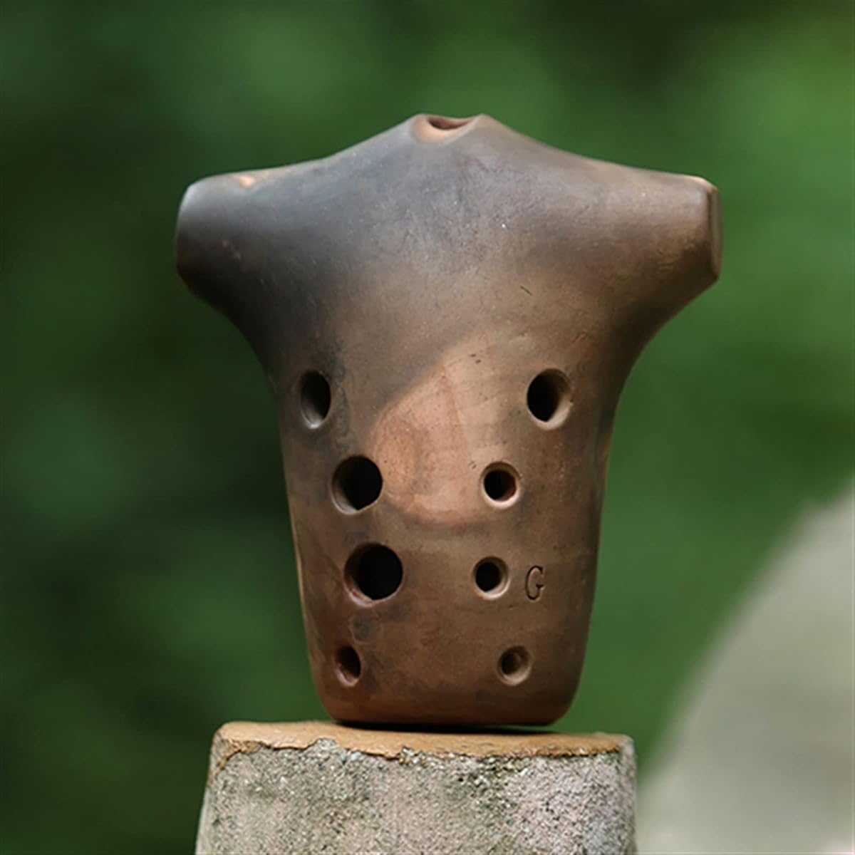 Beginners Play 10 Holes Smoked Pottery Xun Portable Student Adult G-Tune Double Chamber Ocarina Ocarina Musical Instrument