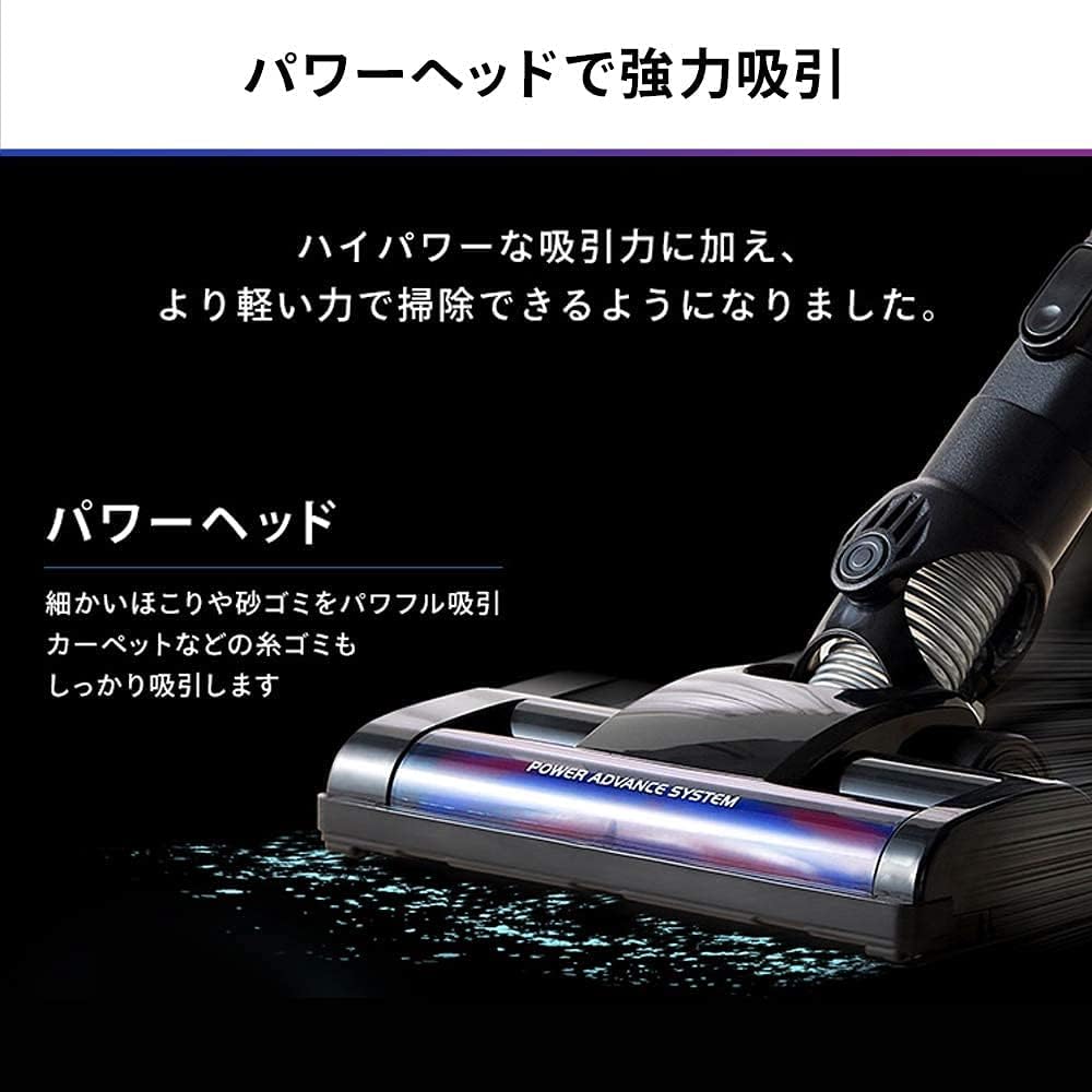 Iris Ohyama Vacuum Cleaner Cordless Handy Cyclone Stick Cleaner Power Head Lightweight High Power Suction Dust Collection Cup 0.35L 2WAY SCD-141P-W