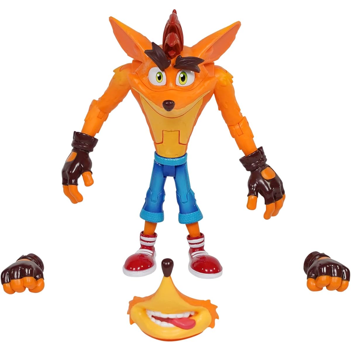 Crash Bandicoot Bandai Deluxe Edition Action Figure | 16.5cm Toy with 16 Joints and Accessories | Collectible Figures from Merchandise Collection