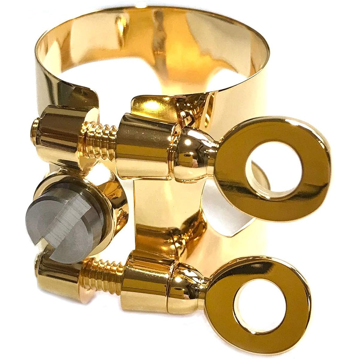 Bullseye Ligature Bulls EX Selmer Rubber Alto Gold Plate BLEXGP-Sel-A