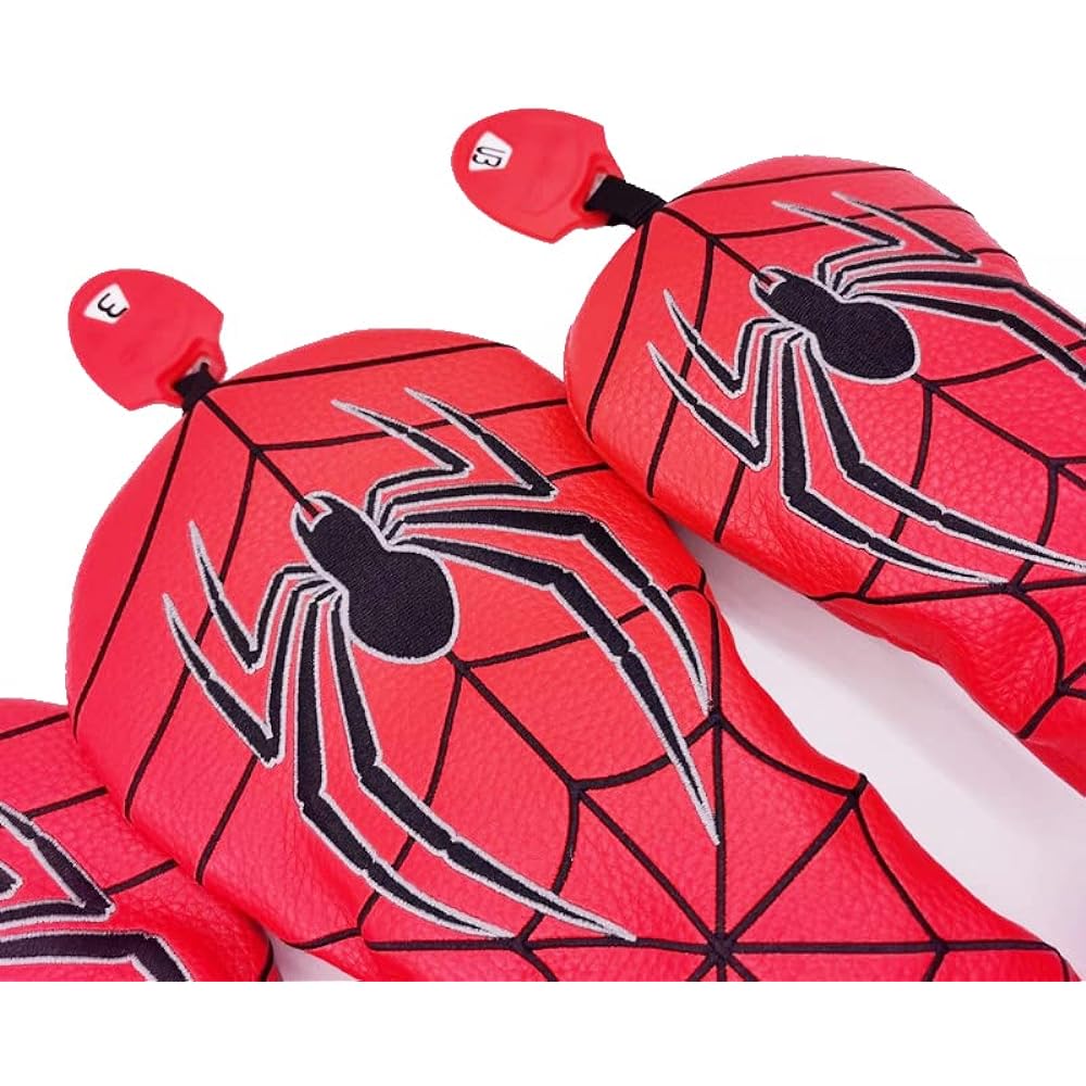 4-piece set Golf head cover Driver cover 1 piece / Wood FW cover 2 pieces Utility UT cover 1 piece Includes conversion tag Spiders 2022 NEW