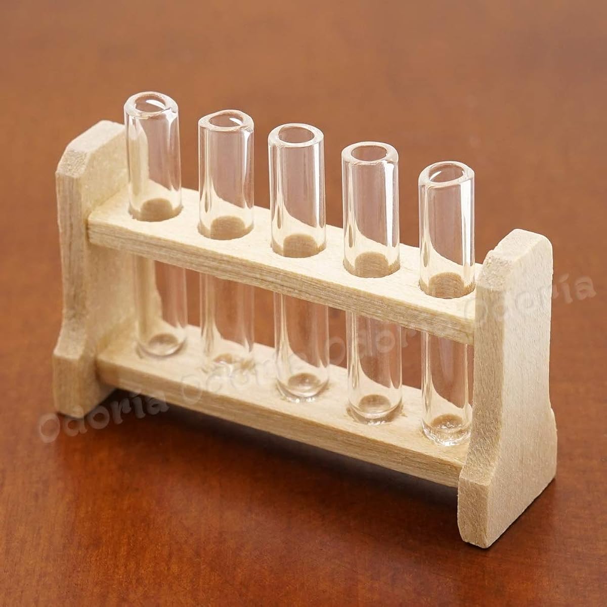 Odoria 1:12 Miniature Laboratory Test Tube with Wood Rack Dollhouse Reading Room Lab Accessories