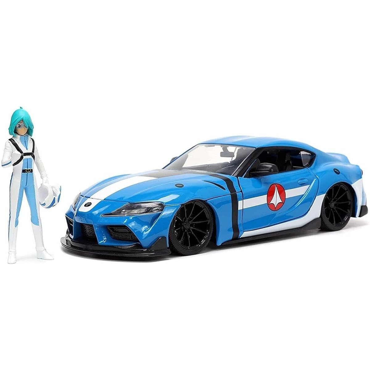 Jada Toys Robotech 1:24 2020 Toyota Supra Diecast Car with up to 2.75" Sterling Figure Toys for Kids and Adults