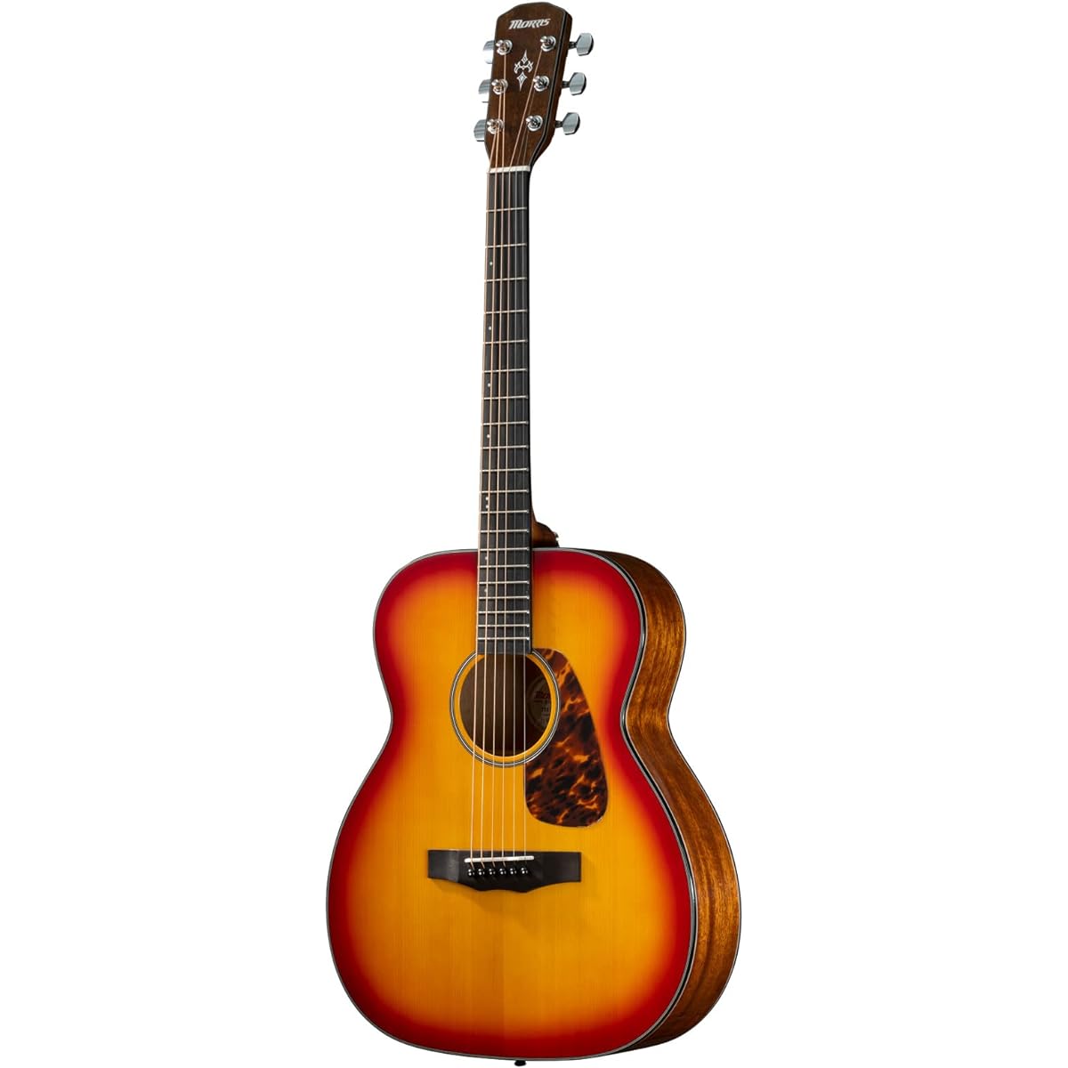 Morris F-025 CS Solid Spruce Top Morris Folk Size Acoustic Guitar Acoustic Guitar Beginner Gloss Finish Cherry Sunburst