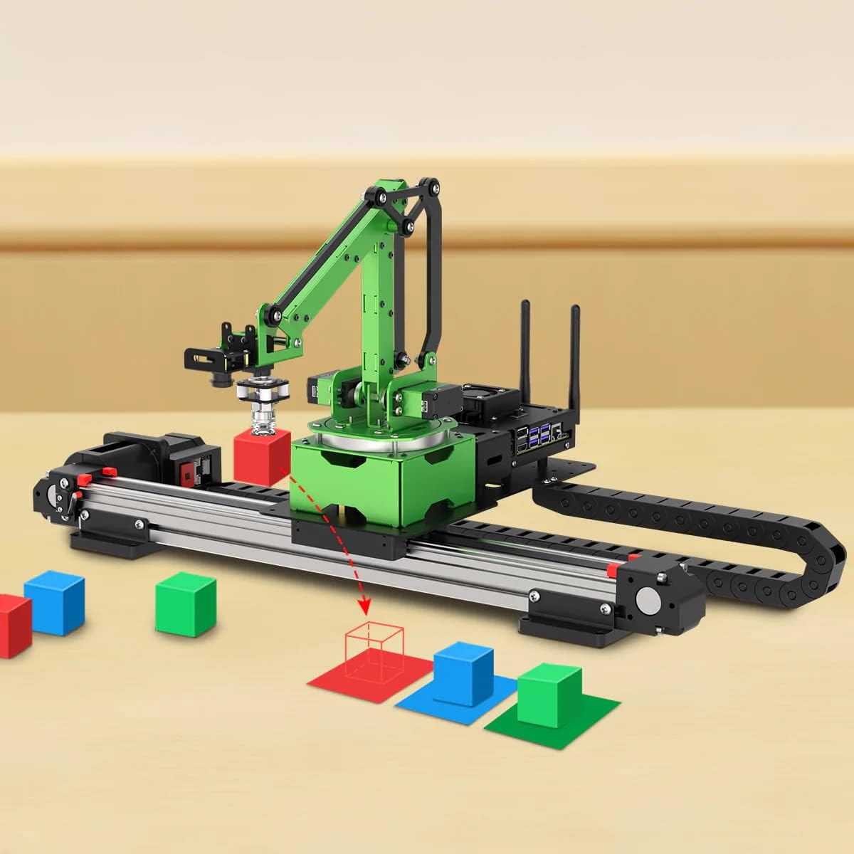 HIWONDER Jetmax Pro AI Vision Robot Am Jetson Nano Robot Motorized Slide Rail Kit ROS Open Source with Detailed Tutorial and Source Code