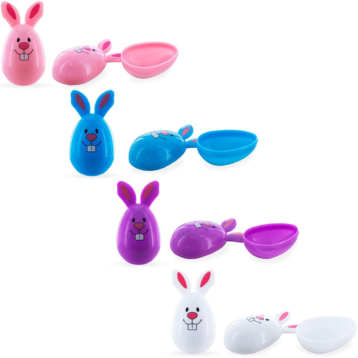 Rabbit Fillable Plastic Easter Eggs Set of 16 3.25"