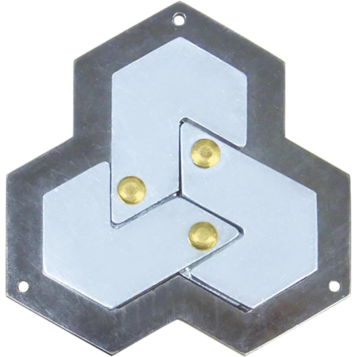 (HEXAGON) - BePuzzled HEXAGON Hanayama Cast Metal Brain Teaser Puzzle