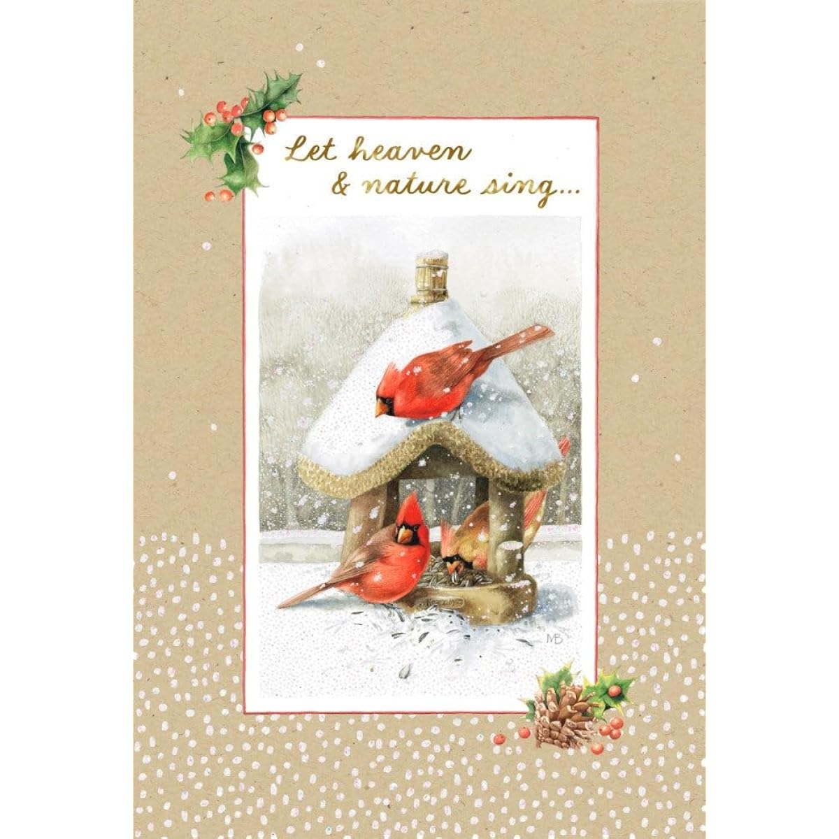 DaySpring - Marjolein Bastin - Let Heaven & Nature Sing - Cardinal Christmas Boxed Cards and Envelopes (U1009)