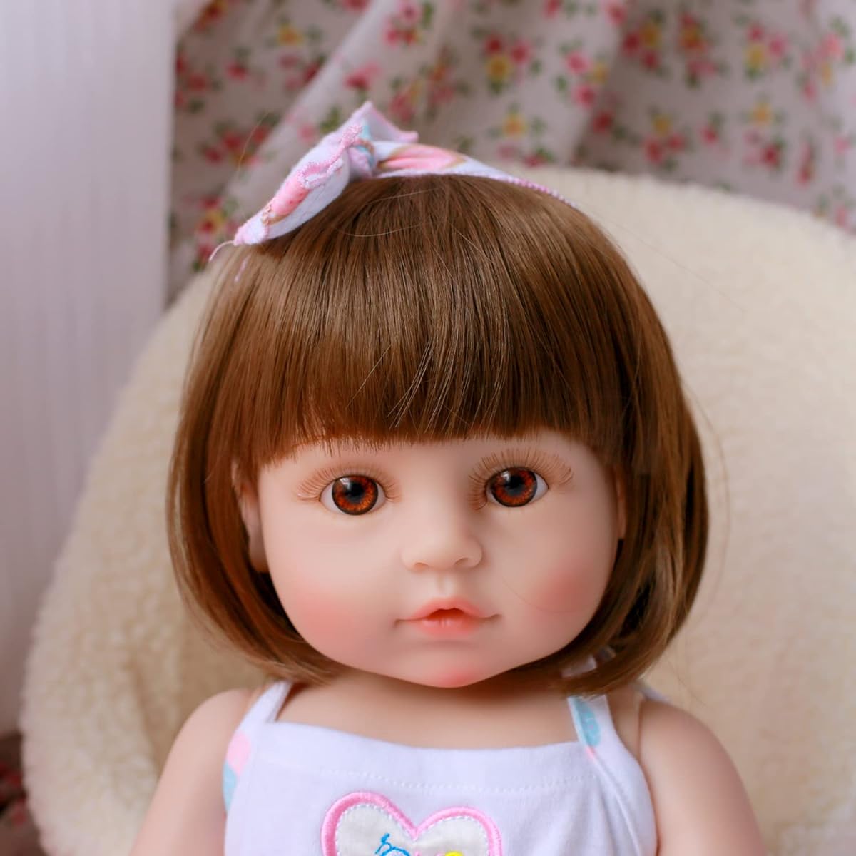 Lifelike Reborn Baby Doll, 18 Inch Realistic Newborn Baby Girl Baby Doll with Doll Clothes & Accessories, Best Birthday Set for Ages 3+