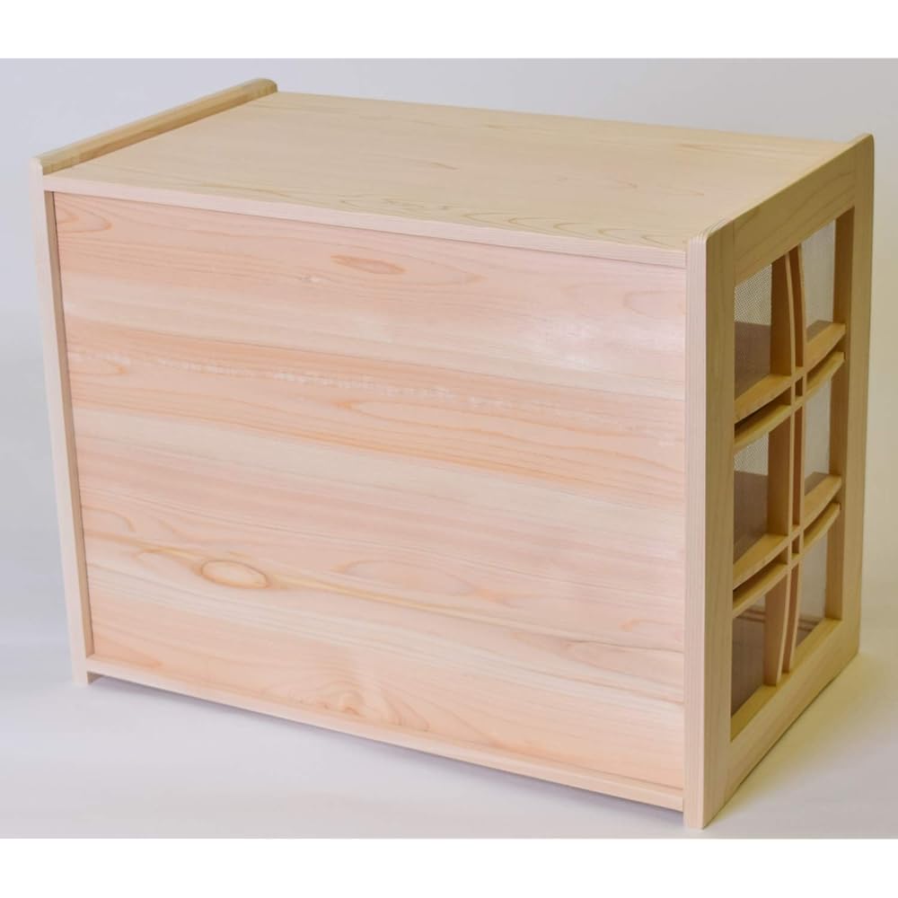 Kiso Crafts Fly Book Handmade Hinoki Hinoki Book Made in Japan Wooden Hinoki Horizontal Width 49 x Depth 29 x Height 38 cm