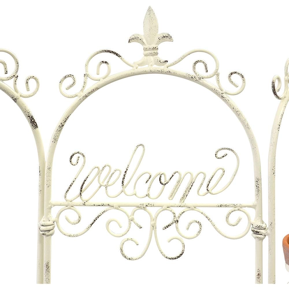 Welcome fence 5 terracotta pots 70×9.6×87.5cm