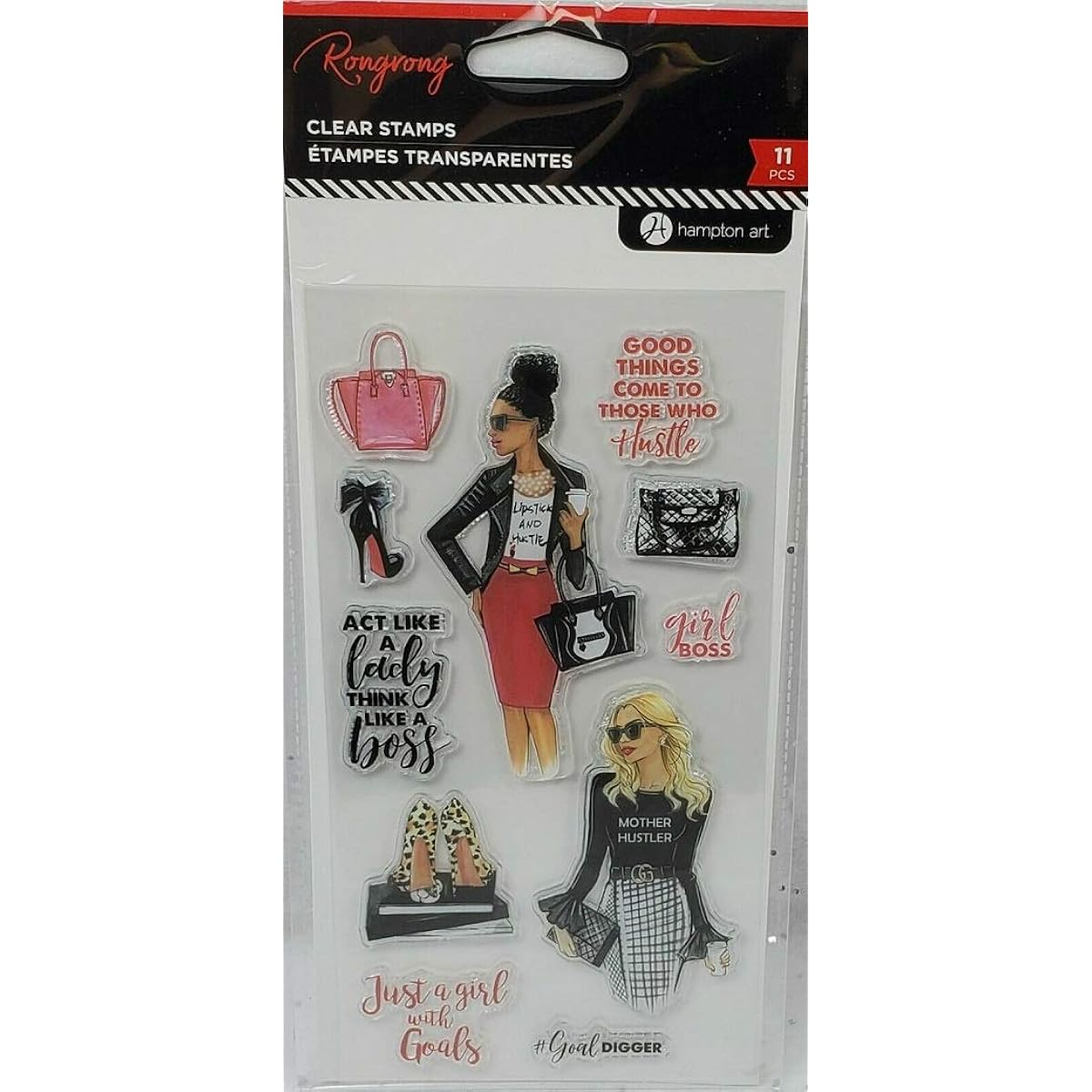 Rongrong Hampton Clear Stamp Girls Hustle 11 Pieces