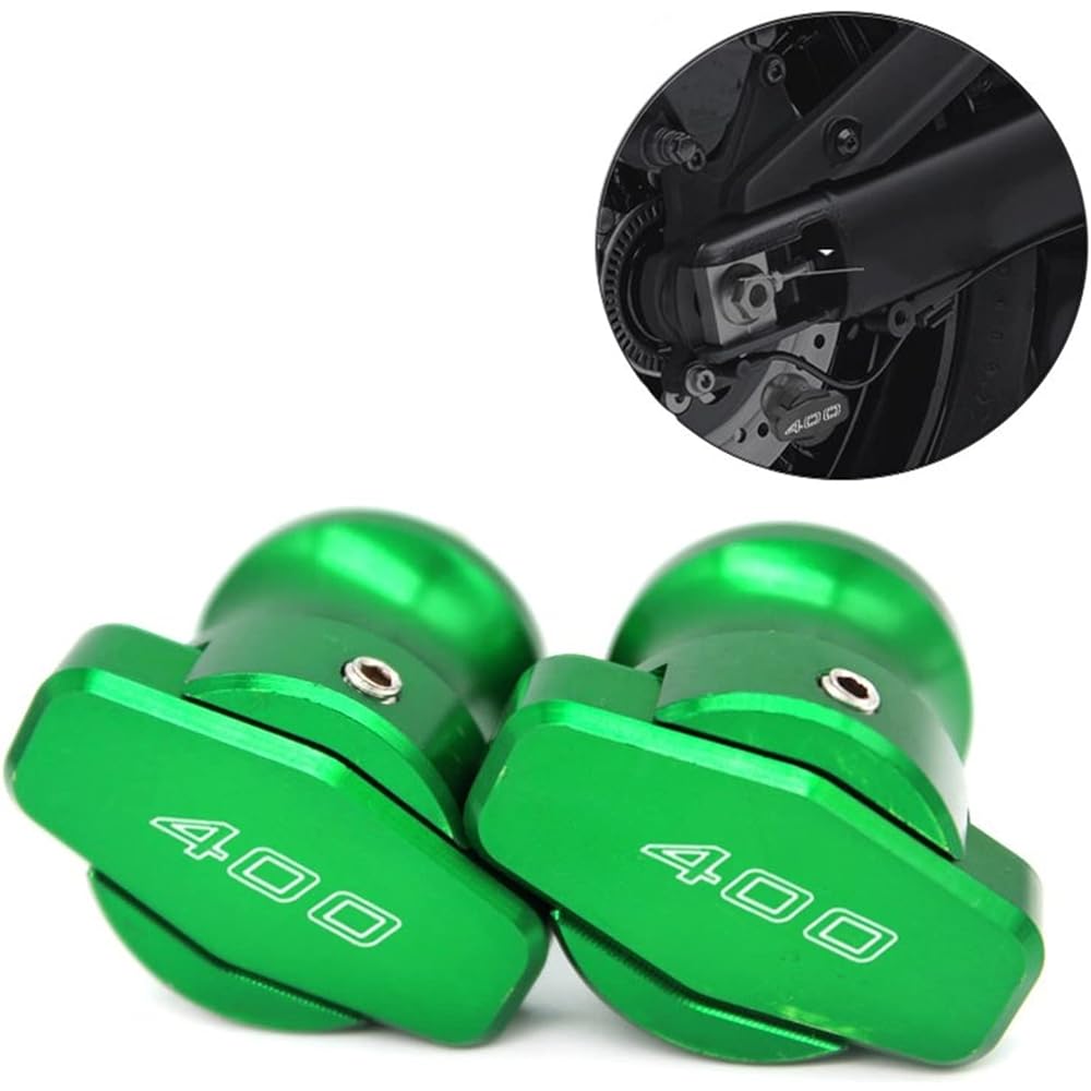 Swing Arm Spool Stand Screw Slider For Ka-wa-sa-ki NINJA400 NINJA 400 2018-2019 Motorcycle M8 Swing Arm Spool Slider Swing Arm Stand (Color: Green)