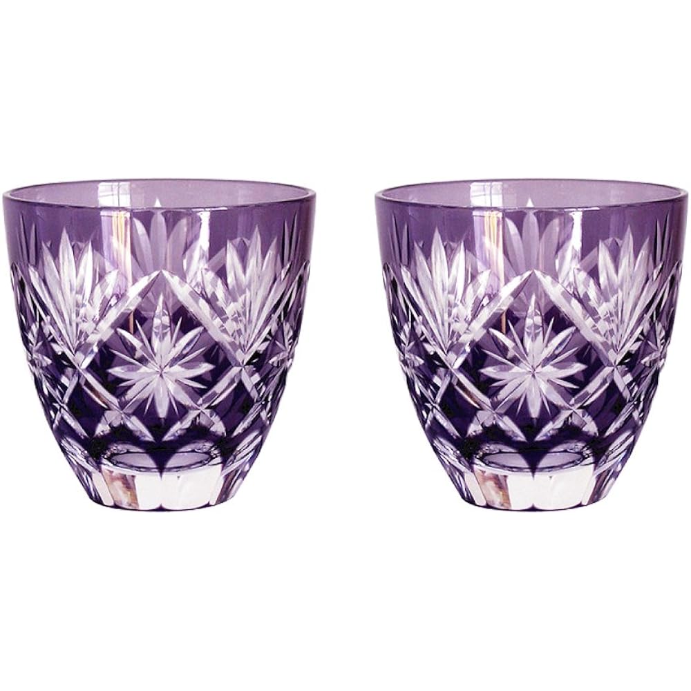 Tajima Glass Edo Purple Kiriko Guigori/Hoshi Kiriko Purple