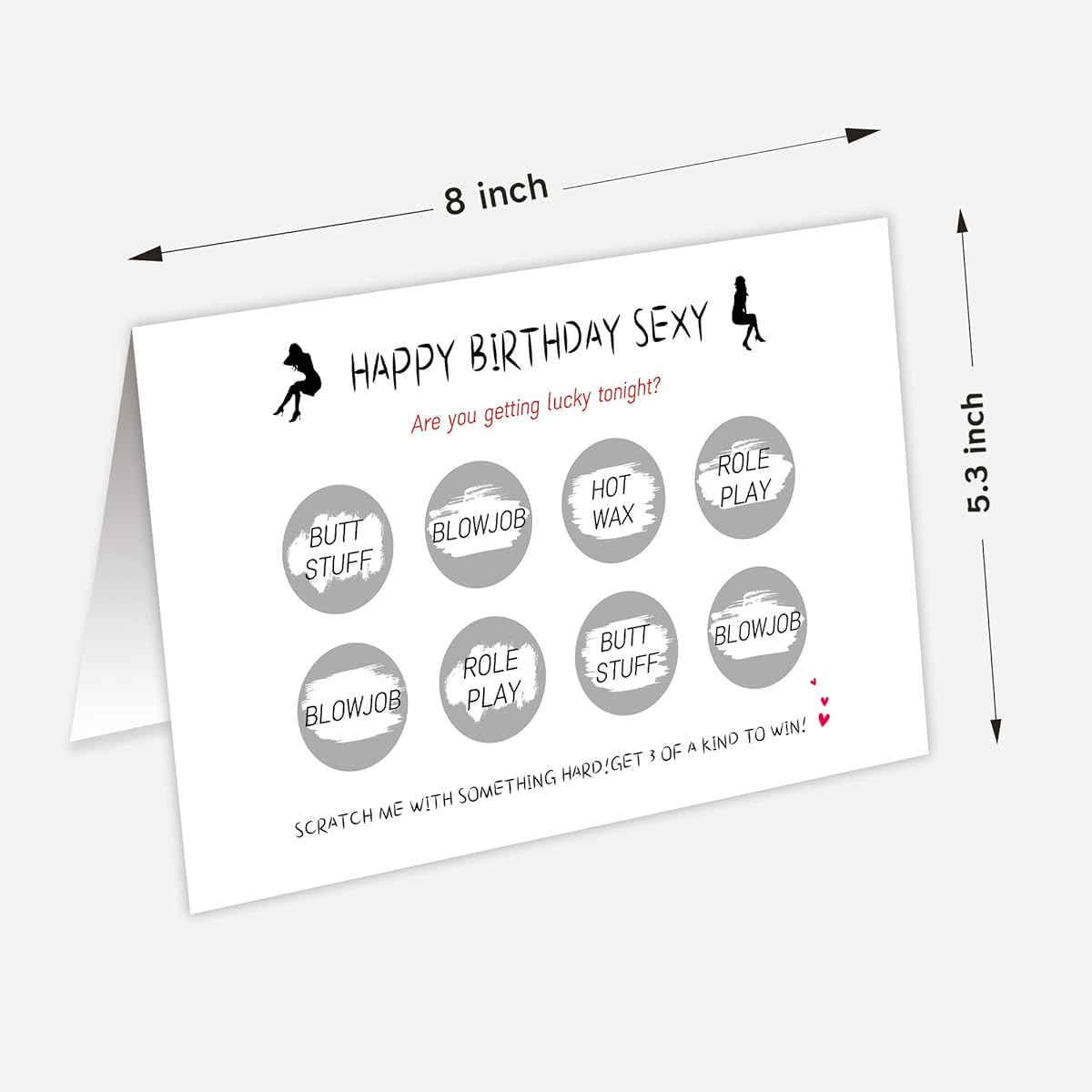 Inbufruy Happy Birthday Card for Husband Funny Scratch Lucky Boyfriend Birthday Gift