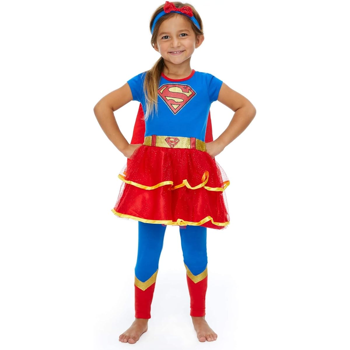 Warner Bros. Justice League Batgirl 3-Piece Costume - Tulle Dress, Leggings, Headband