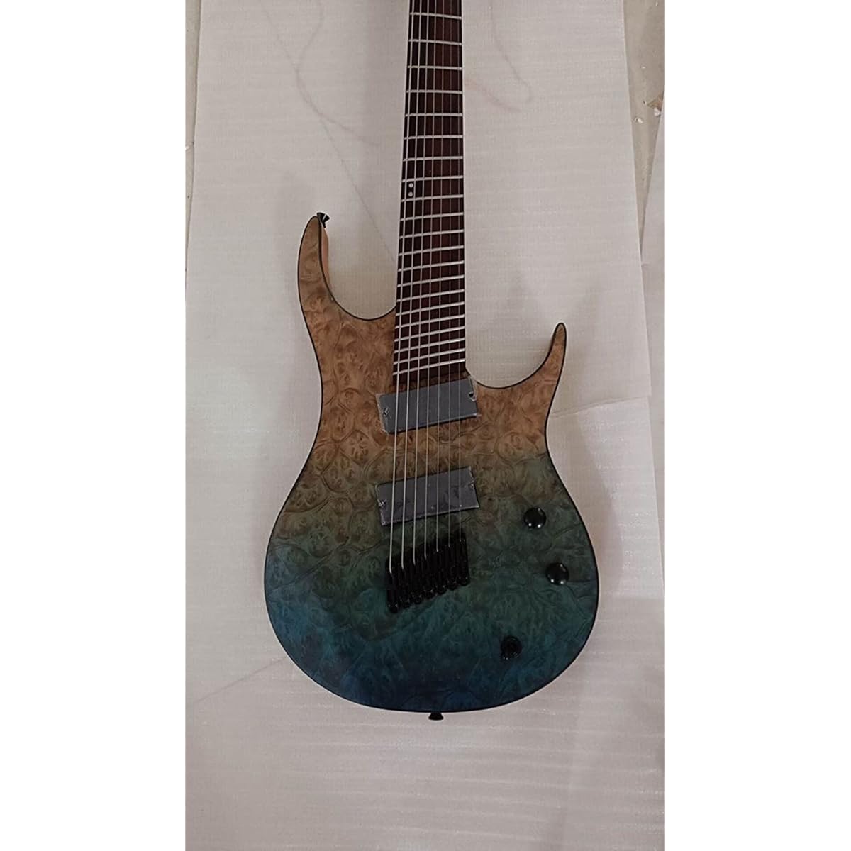 alljita Handmade Generation Pro Fan Fret 7 String Electric Guitar 8 String Guitar Quilted Maple Top Stainless Steel Frets (7 String)