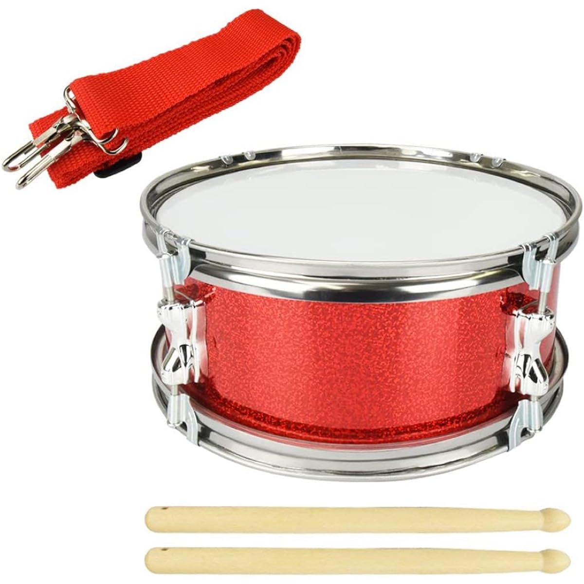 Small snare drum for kids with 2 sticks and strap CJQO