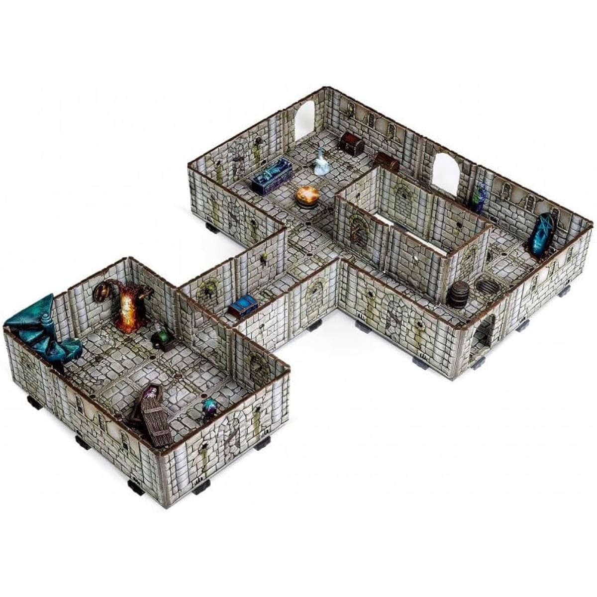 Archon Studio Dungeons & Lasers: Fantasy Starter Set Unpainted and Unassembled - Tabletop & RPG Terrain Game Set for Dungeons & Lasers - 286 Pieces, Ages 14+ (ARCDNL0026)