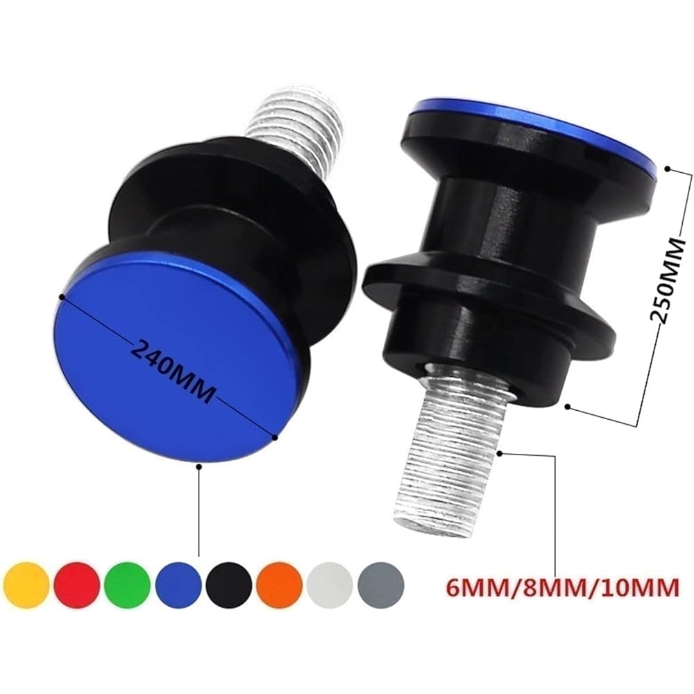 Stand Screw Slider Motorcycle Accessories 6MM CNC Rocker Arm Spool Bracket Screw Slider is very suitable for Yamaha FZ-6 FZ6N FZ6S 2004-2016 2015 (Color: Black)